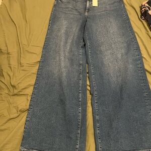 Warp + Weft Flare Jeans in Deep Blue